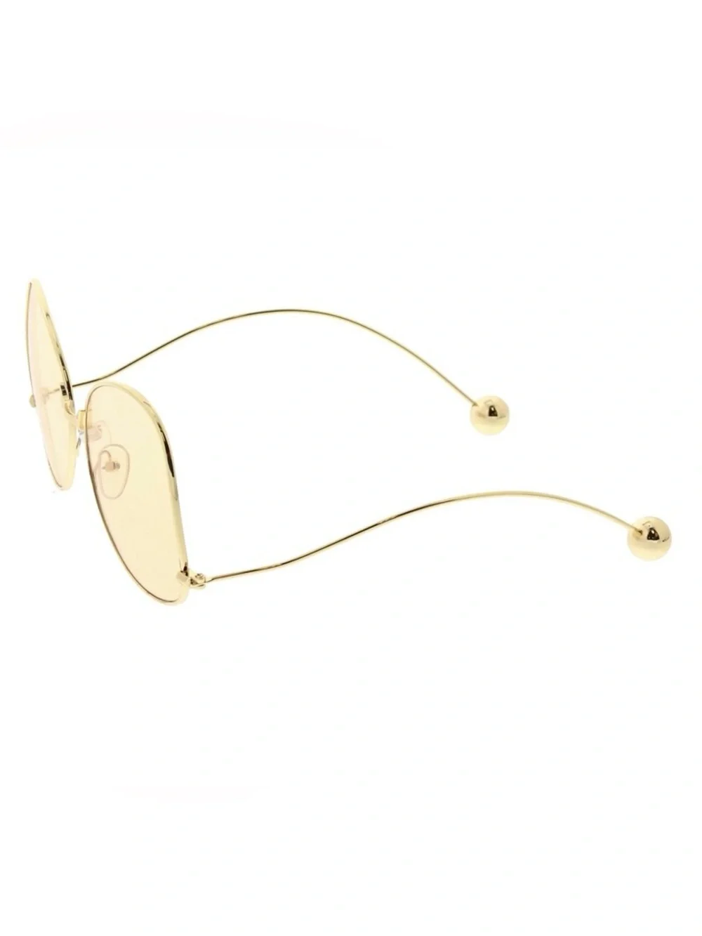 🕶️ Gold Tone Metal Frame Tan/Peach Lens Sunglasses